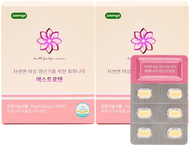 자생앤 여성 갱년기 에스트로텐, 60정, 2개 - 쿠팡