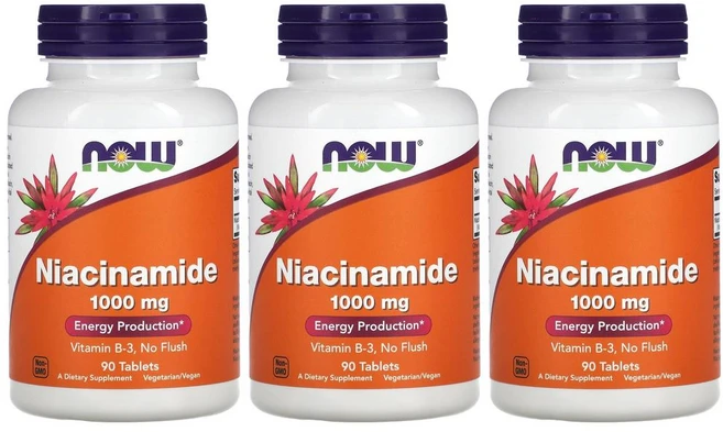 나우푸드 나이아신아마이드 1 000mg 90정, 3개 - 쿠팡