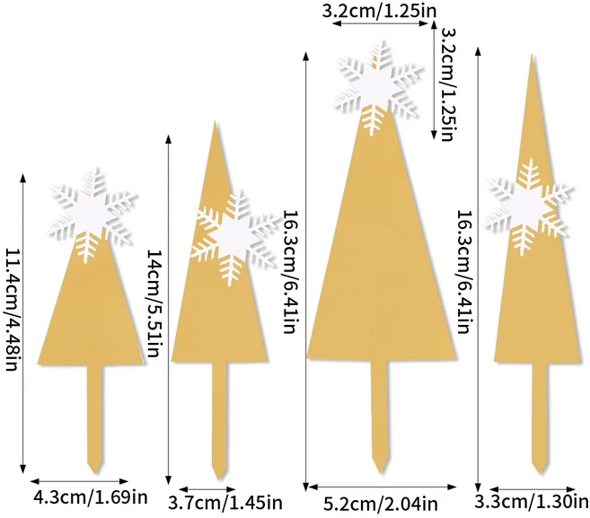 냉동 눈 케이크 장식 아크릴 성 나무 토퍼 겨울 테마 소녀 생일 파티 용품, 01 E