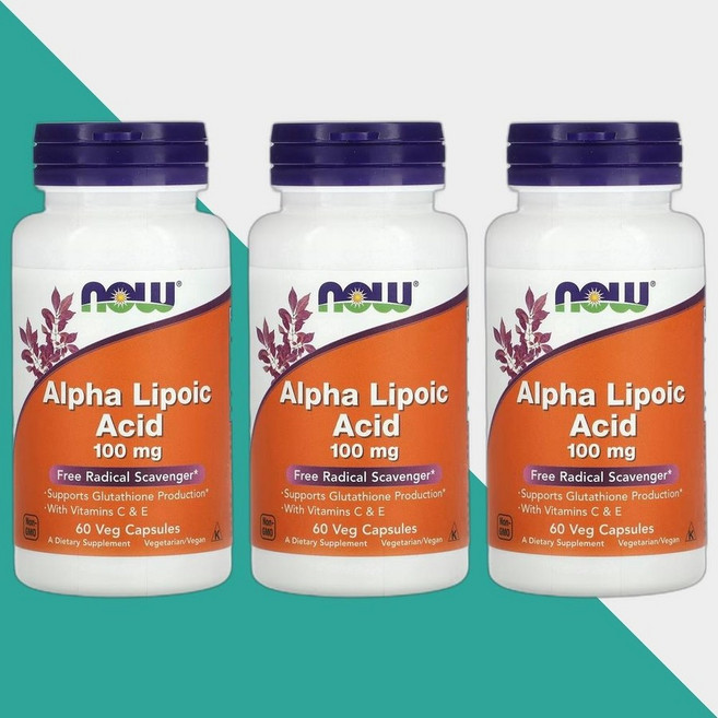 나우 알파리포산 100mg 60캡슐 ALA 비타민 C E 3개, 60정