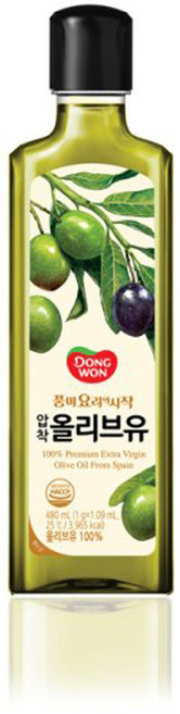 동원 압착올리브유 480ml (8개), 8개