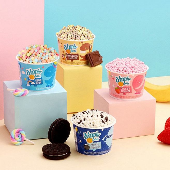 디핀다트 구슬아이스크림 4가지맛 12개구성, 9)초코바나나6+딸기6