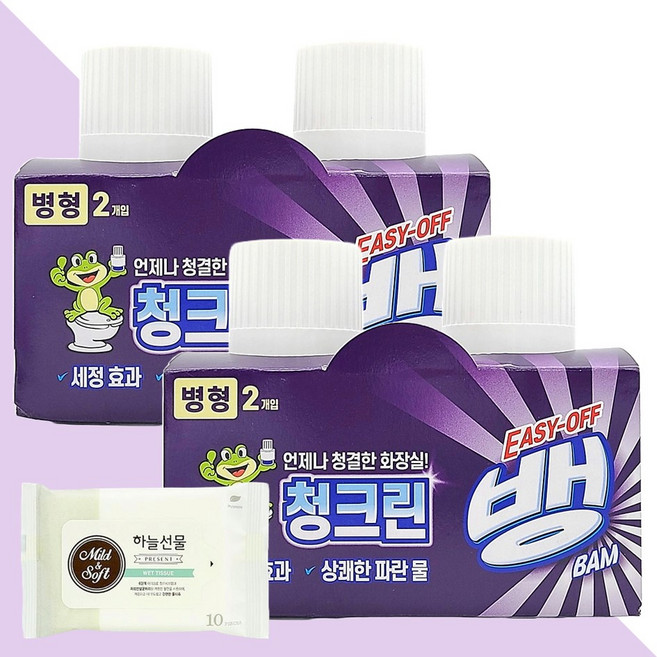 이지오프뱅 청크린 병형 180g 2개입 2개(+하늘선물 물티슈 10매), 01 이지오프뱅 청크린 180g 2개입 2개