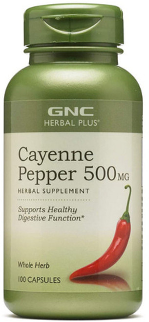 GNC 카옌 페퍼 500mg 100캡슐 Cayenne Pepper, 1개, 100정