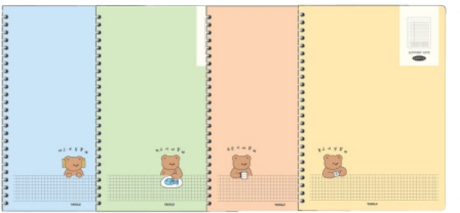 [원드림]노트의정석 요점 정리 노트 1호 블루+그린+오렌지+옐로우 4종세트, 1세트, 혼합