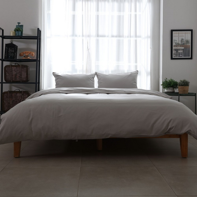 자체제작 80수 400T 렌징모달 이불커버 광폭 고밀도, WARM GRAY