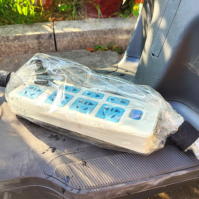 미소라인 전기차 충전기 커버 레인 방수 감전 차단 화재 안전 덮개 가리개, 멀티탭커버(투명), 1개