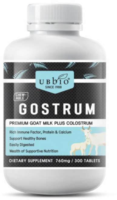 유비바이오 뉴질랜드 산양유+초유 고스트럼 칼슘 초유단백질 츄어블 300정, 1개