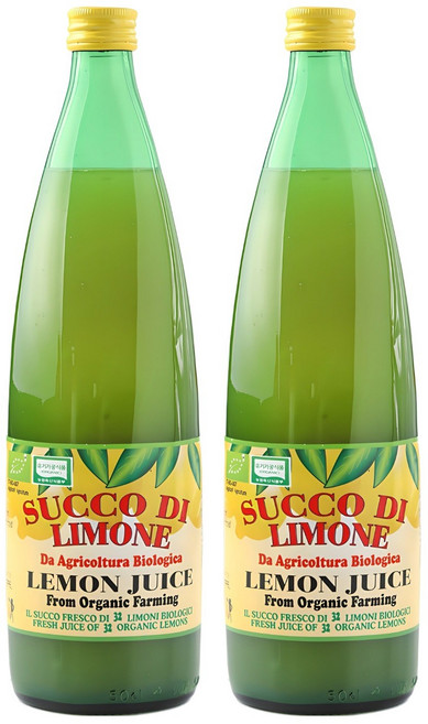 유로푸드 유기농 레몬주스, 1L, 2개
