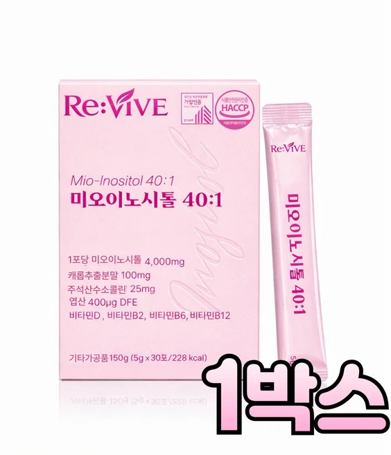 미오이노시톨 40:1 콜린 엽산 이노시톨 4000mg/12박스구매시 락티브이노시톨 증정, 1개, 30회분 - 쿠팡