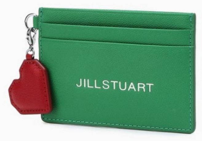 [AK수원점][질스튜어트]그린 로고 포인트 소가죽 카드지갑 JAHO4F471E2