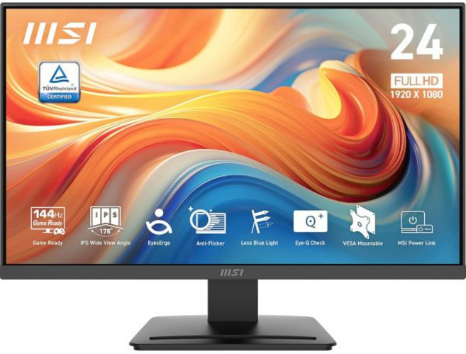 MSI PRO MP251W E2 24.5인치 IPS 1920 x 1080 (FHD) 게이밍 오피스 모니터 120Hz 어댑티브 싱크 HDR 준비 HDMI VGA 포트 디스, PRO MP243L E14