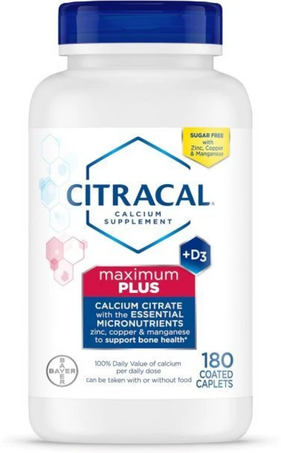 비타민D 시트라칼 맥시멈 플러스 구연산칼슘 650mg 25mcg(1000U) 비타민 D3 12세 이상용 칼슘 180수로 쉽게 되고 용해도가 높습니다, 180정, 1개 - 쿠팡