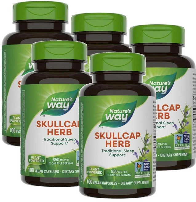 네이처스웨이 스컬캡 허브 850mg 캡슐 Nature's Way Scullcap Herb, 5개, 100정 - 쿠팡