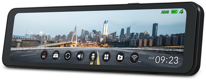 [실외형]파인뷰 R5 POWER Wi-Fi 룸미러 블랙박스 실외형 2채널 Q/F 26cm 대화면 극초고화질 블랙박스, 64GB 자가장착, 단품