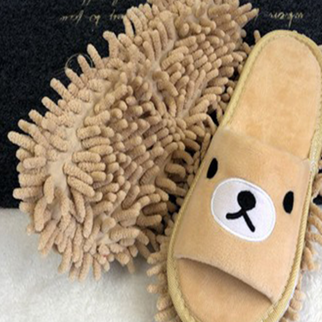 바이굿뜨 실내 청소 걸레슬리퍼, 여성용 베이지, 1개