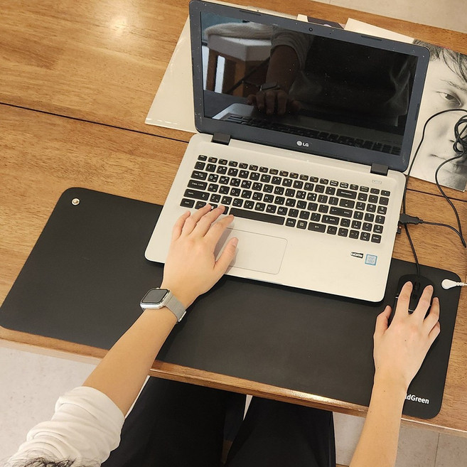 쉴드그린-책상 마우스용 어싱매트(전도성 탄성고무매트 68*25cm), 1개