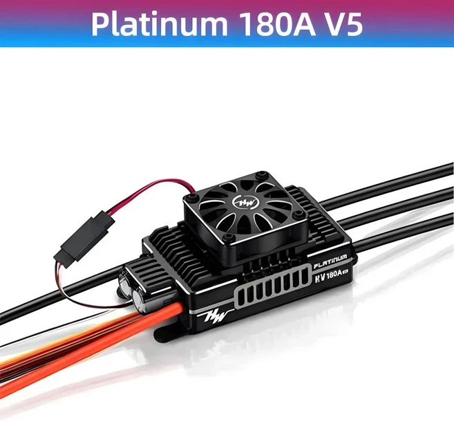 ​HOBBYWING 브러시리스 ESC 플래티넘 25A 40A 120A RC 헬리콥터 고정익 항공기용 32비트, 05 180A HV SBEC V5