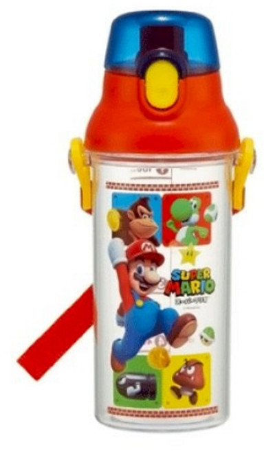 슈퍼마리오 원터치 눈금 물통 / 480ml, 1개, 투명