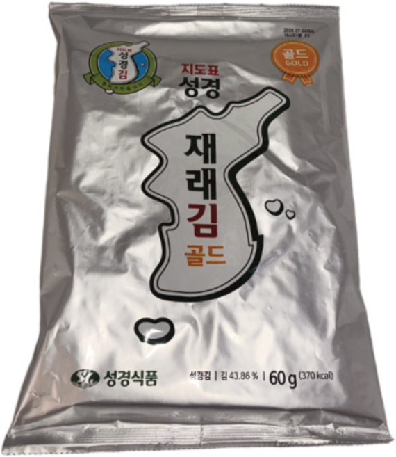 지도표 재래식 성경김 60g, 3개