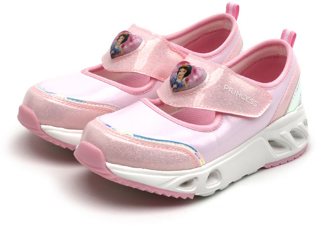 디즈니 백설공주 큐티 LED 반찍이 라이팅 벨크로 찍찍이 키즈 운동화