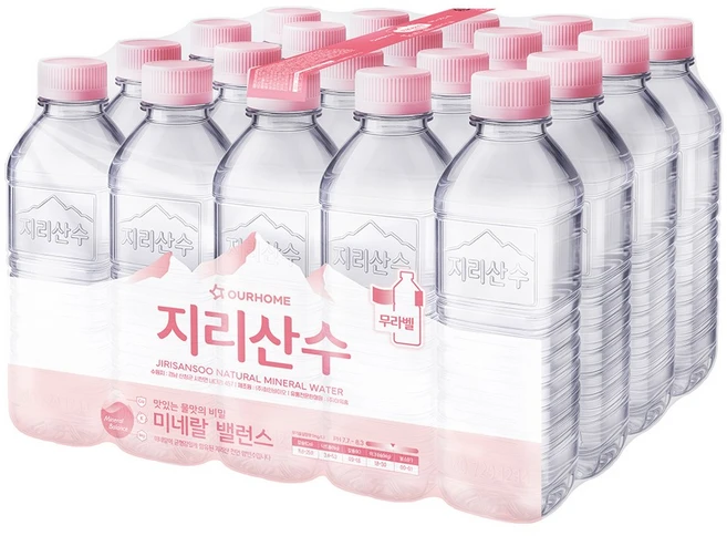 아워홈 지리산수 생수 지리산 천연암반수, 20개, 500ml - 쿠팡