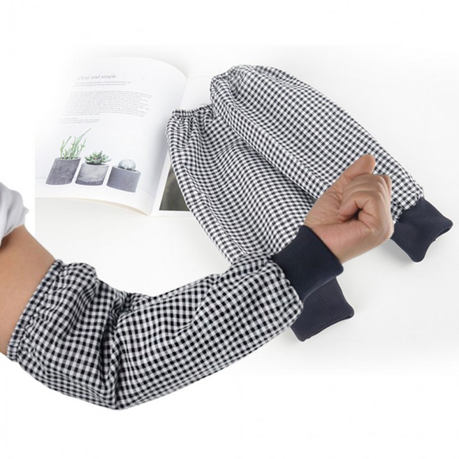 핸더스 국산 면체크 블랙 팔토시 다용도 순면 작업용, 01 체크블랙 시보리(랜덤발송)