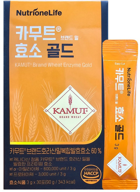 뉴트리원 카무트효소 골드 곡물맛 발효효소, 10박스, 30회분