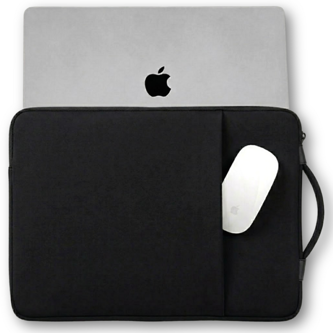 팍클리 4중 쿠션 노트북 가방 파우치, 1개, 매트블랙