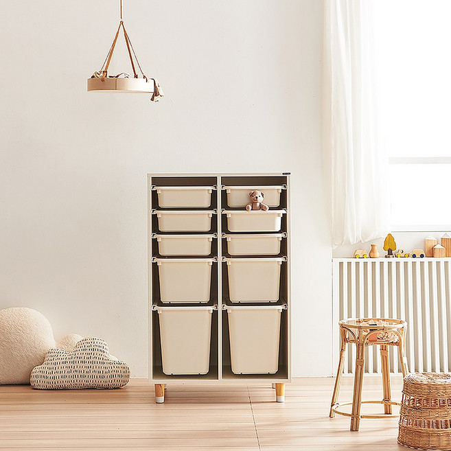 소르니아 뉴수플레 아기옷장 베이비장 서랍장, 아이보리, 1단, 02. 장난감수납장