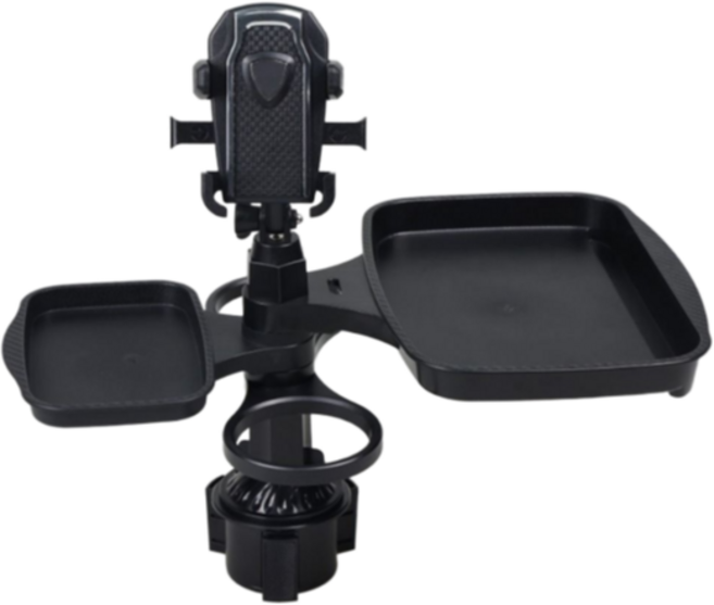 버프하이 차량용 멀티 컵 홀더 트레이, 블랙, 1개