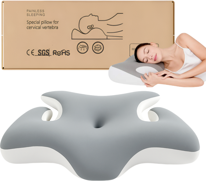 로이에 독일 BASF 고밀도 메모리폼 경추 구름베개, 그레이, 1개