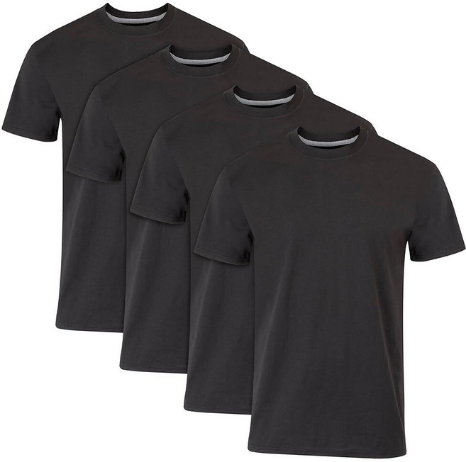 Hanes Ultimate Men's Undershirts T-Shirt Pack 4-Pack Ultimate ComfortBlend Slim Fit Tees for Men