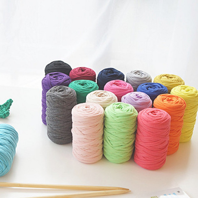 패브릭얀 뜨개실 200g 3cm 티셔츠얀 동백이 가방실 패브릭실 마크라메실, 1개, 27.에그플랜트