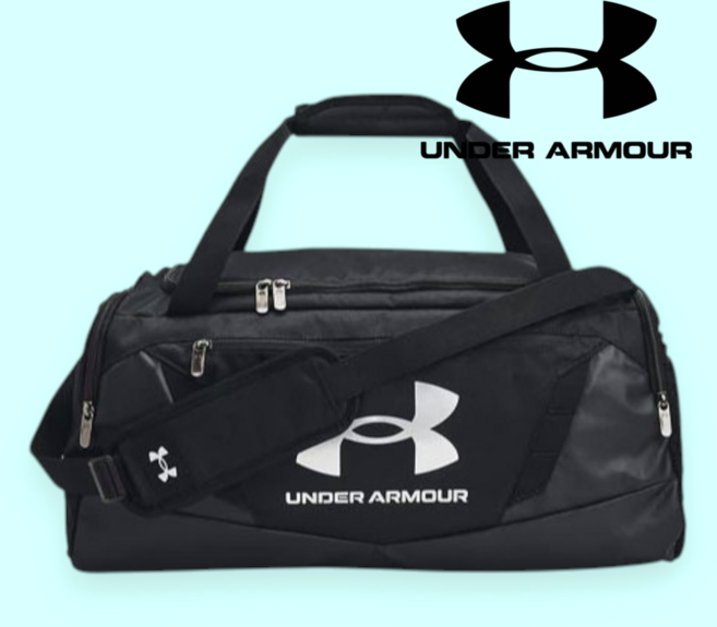 [100%매장정품] 언더아머 남여공용 헬스가방 UA 언디나이어블 5.0 40L 스몰 더플백 1369222-001, 블랙[BLACK], 1개