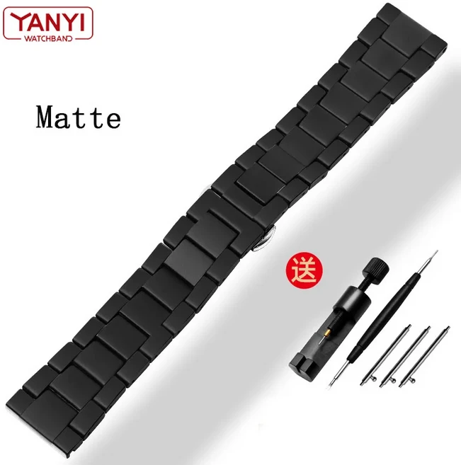 화웨이 시계 GT 2 스트랩 용 세라믹 밴드 퀵 릴리스 바 18mm 팔찌 매트 블랙 컬러, 01 black matte, 02 20mm