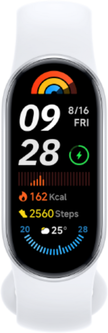 小米手環 9, 冰川銀(NFC)版, 1.54吋, 藍牙