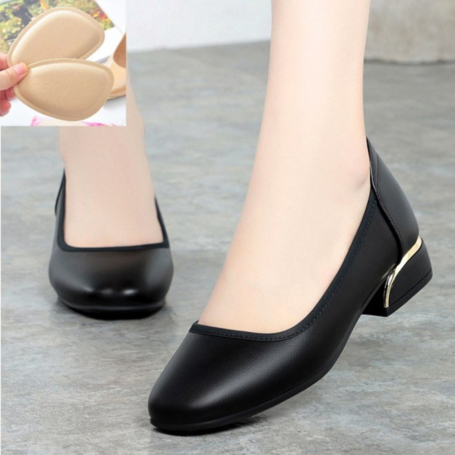 비비루 발편한 밴딩 무지외반증 볼넓은 여자구두 3cm 가죽 펌프스 유니화