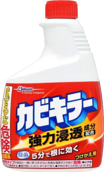 일본 존슨 곰팡이 제거제 카비키라 1000g 대용량 리필용, 1개, 400g