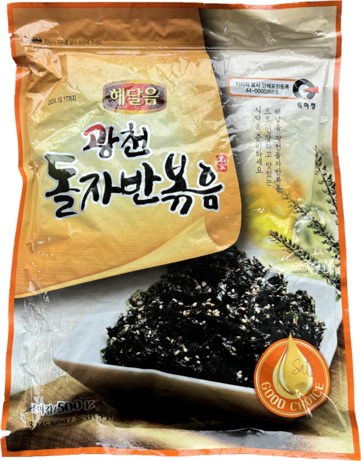 해달음 광천 돌자반볶음 고소하고 향긋한 향, 1개, 500g