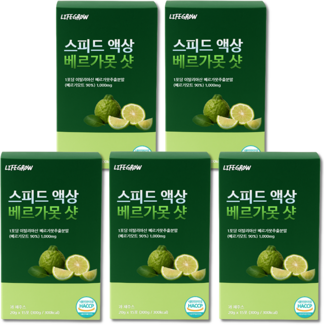 베르가못 착즙주스 고함량 액상 스틱 착즙액 폴리페놀 haccp 식약처 인증 15포, 5개, 300g