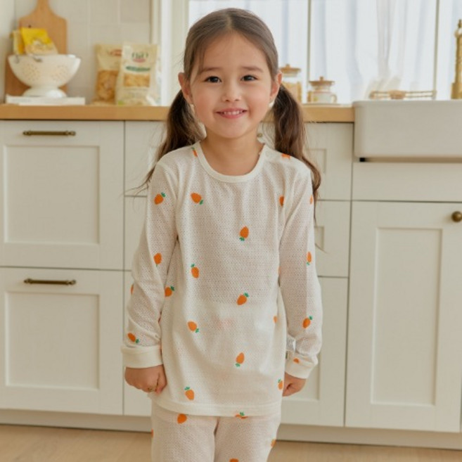 아이숲 당근 모달메쉬 실내복 상하의 세트