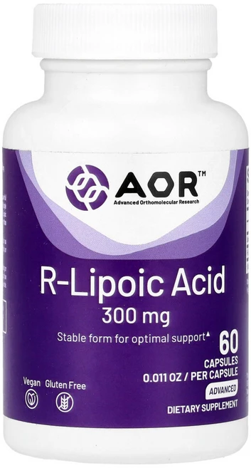 Advanced Orthomolecular Research R Lipoic Acid 알 리포산 300mg 60정, 60 pieces, 1개 - 쿠팡