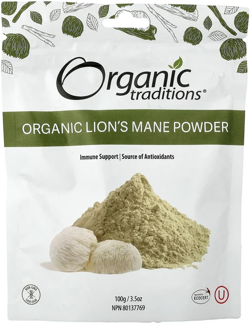 프리미엄상품 Organic Traditions 유기농 노루궁뎅이버섯 분말 100g(3.5oz) 끝내주게잘나가는상품, OrganicTraditions유기농노루궁뎅이버섯분말1, 100g, 1개 - 쿠팡