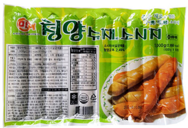 미드림 청양 수제소시지 박스판매 핫도그용 샌드위치용, 10kg