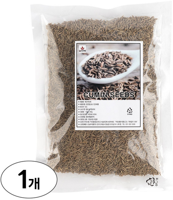 볶은 쯔란 큐민, 1개, 100g
