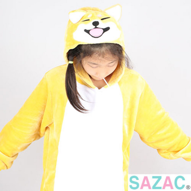 사자크 시바견 동물잠옷 극세사 따듯한 겨울용