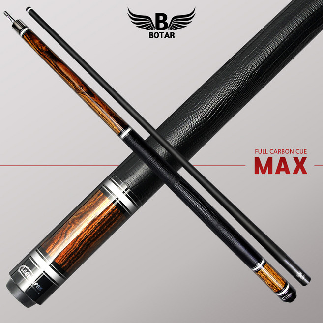 [보타르] 맥스 MAX 풀카본 통카본 당구큐 세트 국제규격 개인큐 연장대포함, 우드, 1개