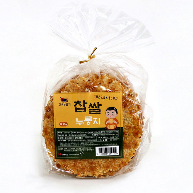 전주한옥마을 한옥누룽지 찹쌀누룽지 850g 식사 선식, 1개