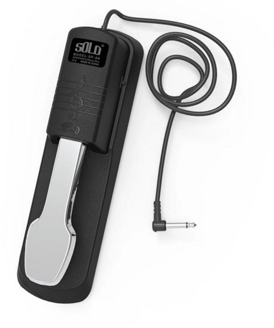 호환 케이블 전선가리개이 있는 전기 피아노 유지 페달 피아노 키보드 유지 댐퍼 페달 Yamaha Roland Korg 전자 오르간 신시사이저, [02] Black, 1개